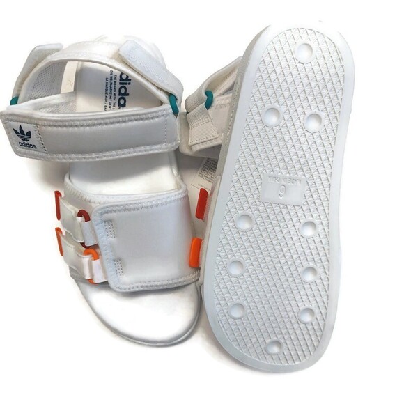 Adidas Adilette Mens Size 6 Sandal 4.0 Slides White Orange Sandals GZ8828